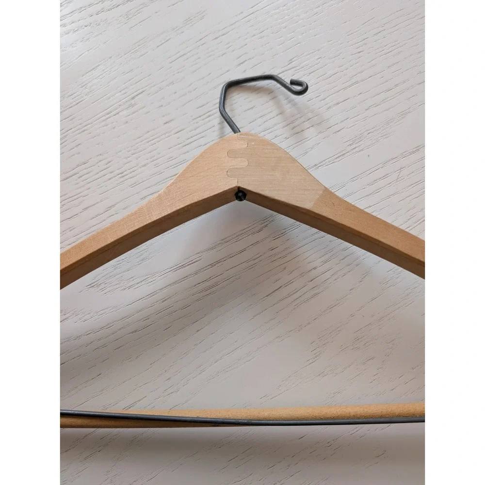 Vintage Advertising Wooden Wood Clothes Hanger, Charles Mens Shop, Batavia, NY
